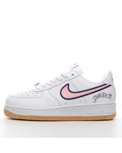 Nike Air Force 1 Low White Pink Blue'Just Do It'