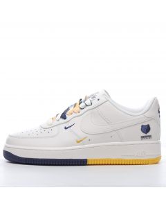 Nike Air Force 1 Low White Blue Yellow 'Memphis Grizzlies'