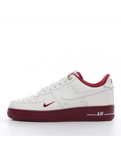 Nike Air Force 1 Low In Cream and Team Red
