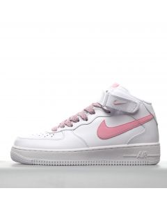 Nike Air Force 1 Mid White Pink Gypsophila