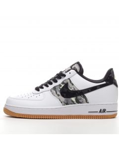 Nike Air Force 1 Low White Ripstop Camo Black Gum