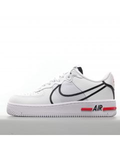 Nike Air Force 1 React White/Black-University Red