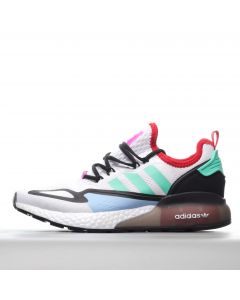 Adidas ZX 2K Boost White Black Red Green 