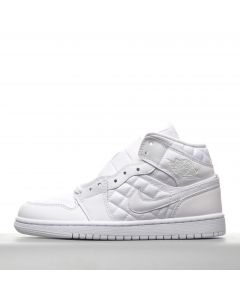 Air Jordan 1 Mid Quilted White