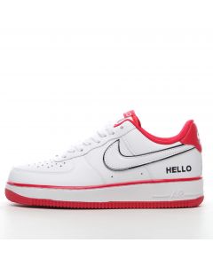 Nike Air Force 1 Low 'HELLO' White Red Black
