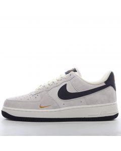 Nike Air Force 1'07 Low Suede Black White Gold
