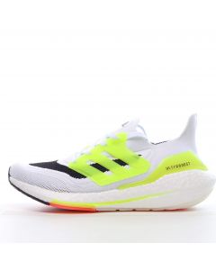 Adidas Ultra Boost 21 White Yellow Black