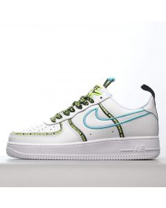 Nike Air Force 1 Low Worldwide White Blue Fury Volt