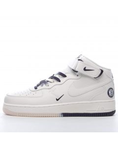 Nike Air Force 1Mid Cream White Black 