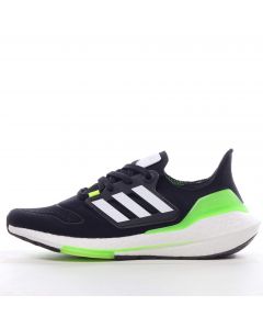 Adidas Ultra Boost 22 Black White Solar Green