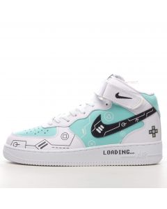 Nike Air Force 1 Mid White Green PS5
