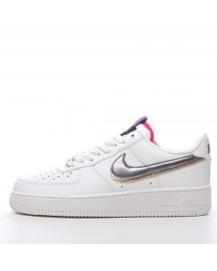 Nike Air Force 1 Low White Gold Silver