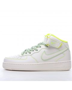 Nike Air Force 1 Mid White Fluorescent Green
