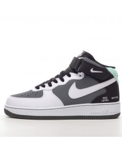 Nike Air Force 1 Mid Grey Black White Light Green