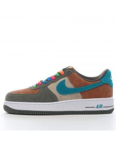 Nike Air Force 1 Low Green Brown Color Laces