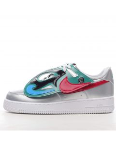 Nike Air Force 1 Low Silver Green Red