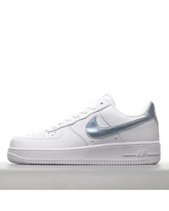 Nike Air Force 1 White Silver Blue