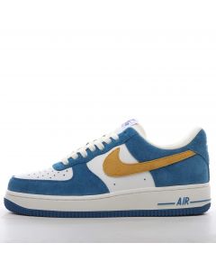 Nike Air Force 1 Low 1'07 Navy Blue White Yellow