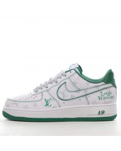 Louis Vuitton X Nike Air Force 1 Low Green White Grey