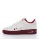 Nike Air Force 1 Low In Cream and Team Red