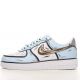 Nike Air Force 1 Low White Blue Gold Silver