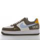 Dior x Nike Air Force 1 07 Low Suede Olive Blue Gold