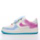 Nike Air Force 1 Low White Blue Pink Color Laces