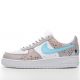 Nike Air Force 1 Low White Beige Blue Colored Spots