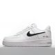 Nike Air Force 1 Low Cut Out Swoosh White Black