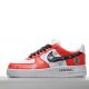 Nike Air Force 1 low Game Stereo Button PS5 Theme Black White Orange